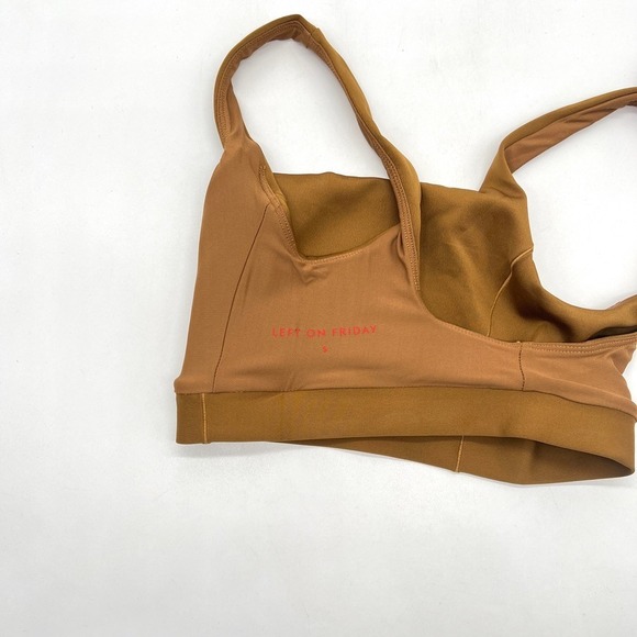 LEFT ON FRIDAY Top Shelf Bikini Top Womens Small Tan Lines Brown Square NeckNEW - Picture 7 of 9